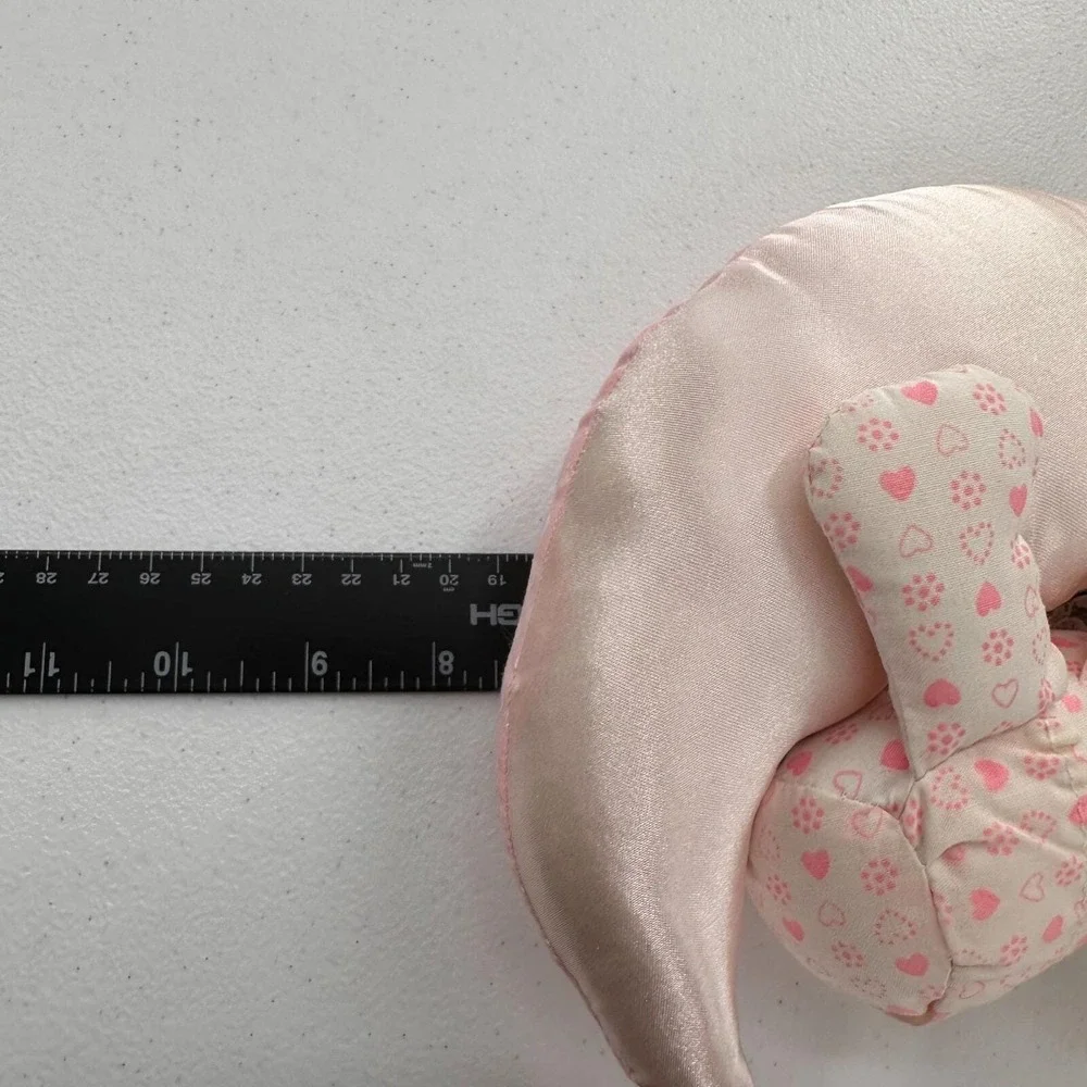 Vintage Russ‎ Berrie Plush Moon Doll Pink Pajamas Sleeping Baby 1984 Collectible